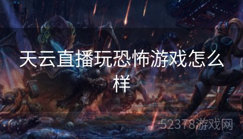 天云直播玩恐怖游戏怎么样