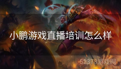 小鹏游戏直播培训怎么样