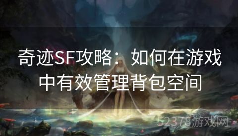 奇迹SF攻略：如何在游戏中有效管理背包空间