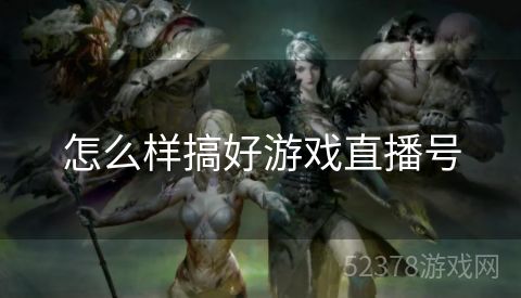 怎么样搞好游戏直播号