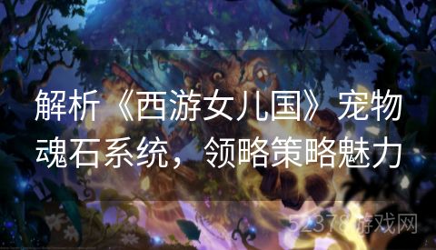 解析《西游女儿国》宠物魂石系统，领略策略魅力
