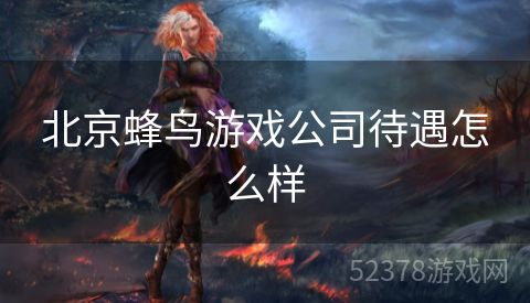 北京蜂鸟游戏公司待遇怎么样