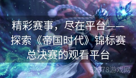 精彩赛事，尽在平台——探索《帝国时代》锦标赛总决赛的观看平台