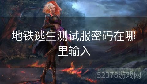 地铁逃生测试服密码在哪里输入