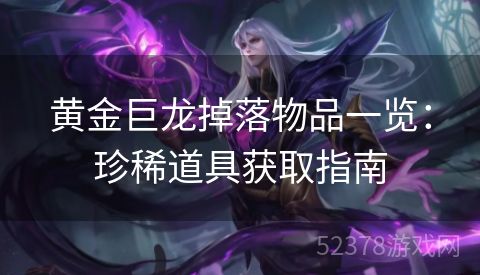 黄金巨龙掉落物品一览：珍稀道具获取指南