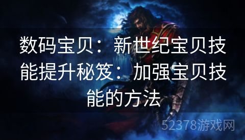 数码宝贝：新世纪宝贝技能提升秘笈：加强宝贝技能的方法