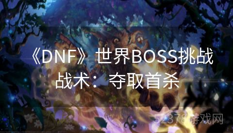  《DNF》世界BOSS挑战战术：夺取首杀