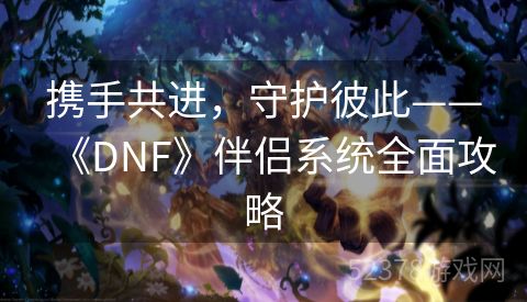 携手共进，守护彼此——《DNF》伴侣系统全面攻略