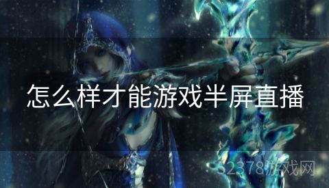 怎么样才能游戏半屏直播