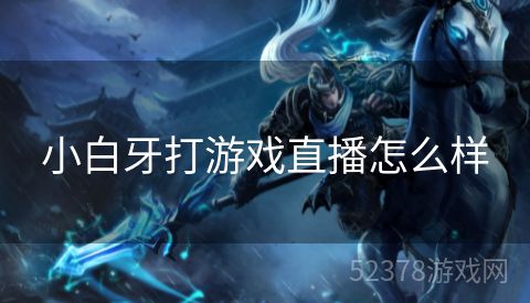 小白牙打游戏直播怎么样