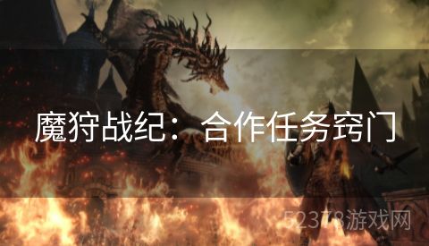 魔狩战纪：合作任务窍门
