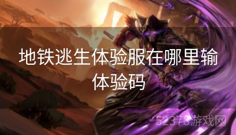 地铁逃生体验服在哪里输体验码