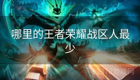 哪里的王者荣耀战区人最少