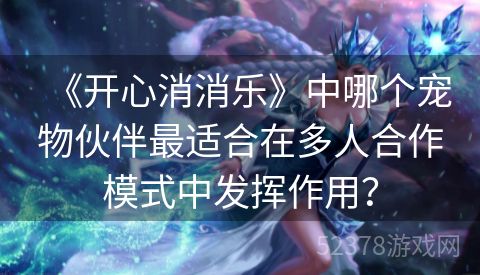 《开心消消乐》中哪个宠物伙伴最适合在多人合作模式中发挥作用？