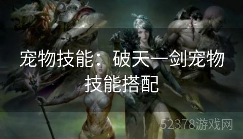 宠物技能：破天一剑宠物技能搭配