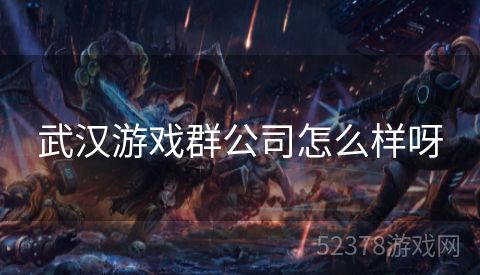 武汉游戏群公司怎么样呀
