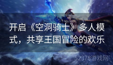 开启《空洞骑士》多人模式，共享王国冒险的欢乐