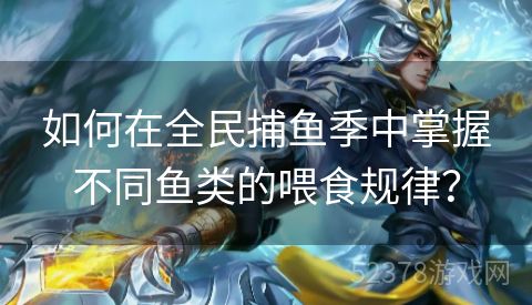 如何在全民捕鱼季中掌握不同鱼类的喂食规律？