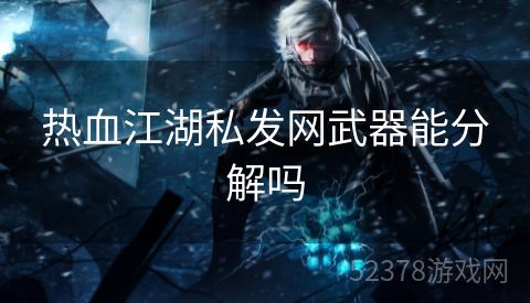 热血江湖私发网武器能分解吗
