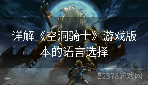 详解《空洞骑士》游戏版本的语言选择