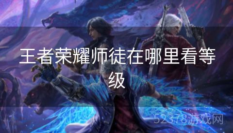 王者荣耀师徒在哪里看等级