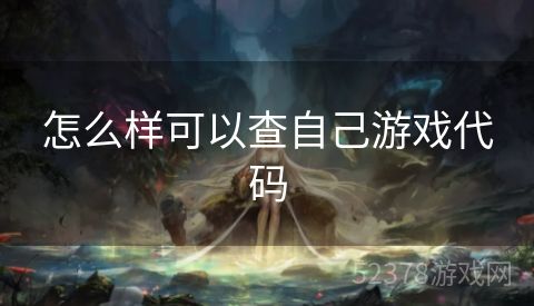 怎么样可以查自己游戏代码