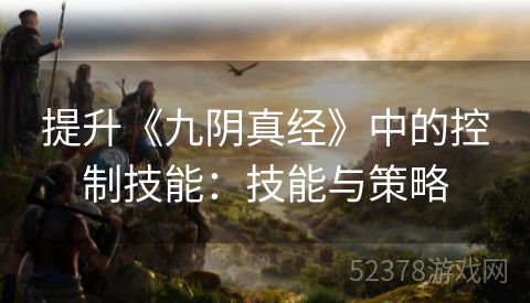 提升《九阴真经》中的控制技能：技能与策略