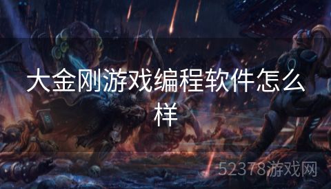 大金刚游戏编程软件怎么样