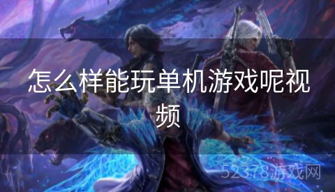 怎么样能玩单机游戏呢视频