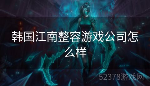 韩国江南整容游戏公司怎么样
