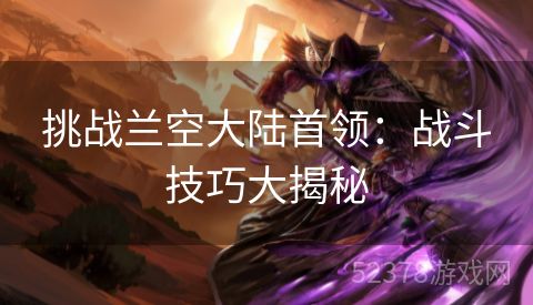 挑战兰空大陆首领：战斗技巧大揭秘