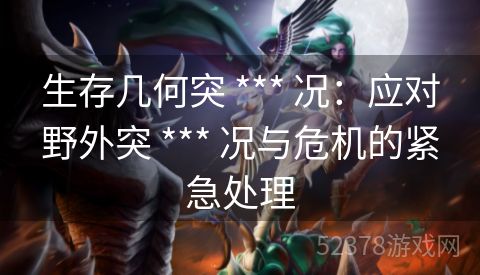 生存几何突 *** 况：应对野外突 *** 况与危机的紧急处理