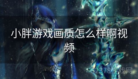 小胖游戏画质怎么样啊视频