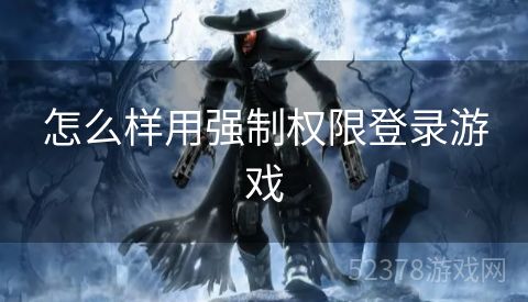 怎么样用强制权限登录游戏