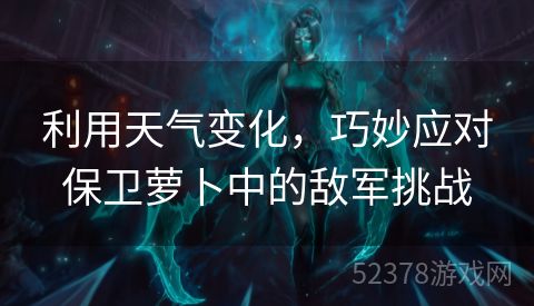 利用天气变化，巧妙应对保卫萝卜中的敌军挑战
