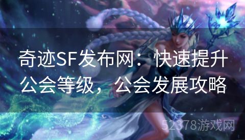 奇迹SF发布网：快速提升公会等级，公会发展攻略