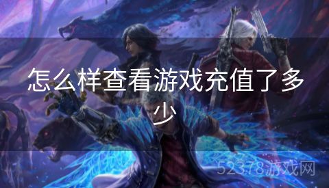 怎么样查看游戏充值了多少