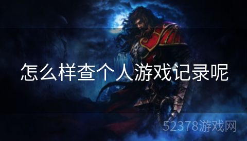 怎么样查个人游戏记录呢