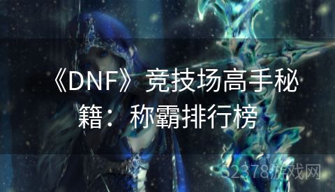  《DNF》竞技场高手秘籍：称霸排行榜