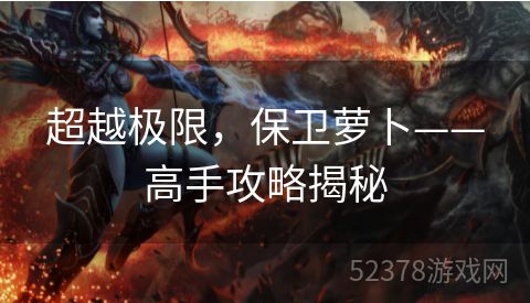 超越极限，保卫萝卜——高手攻略揭秘